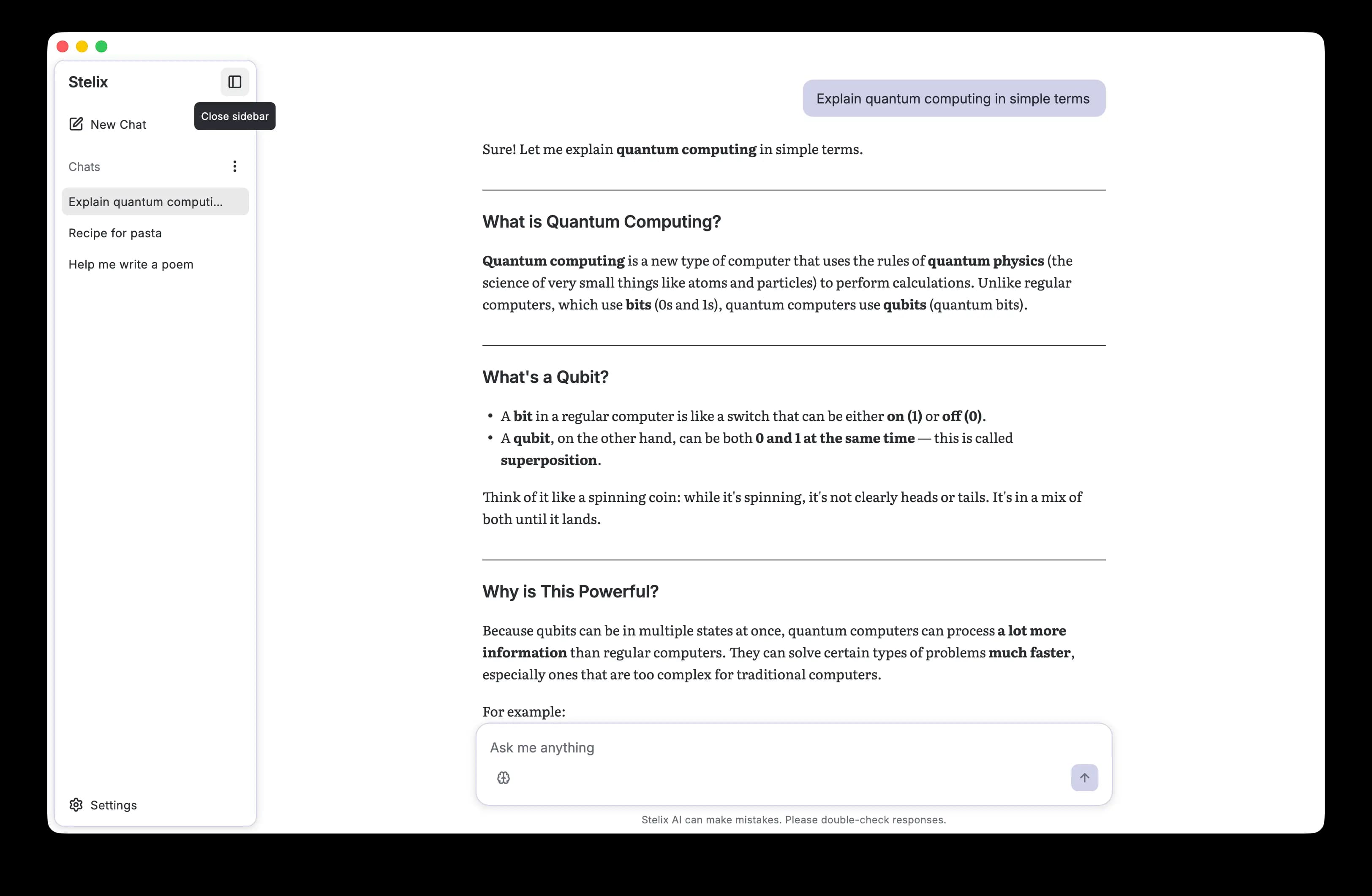 Stelix app preview